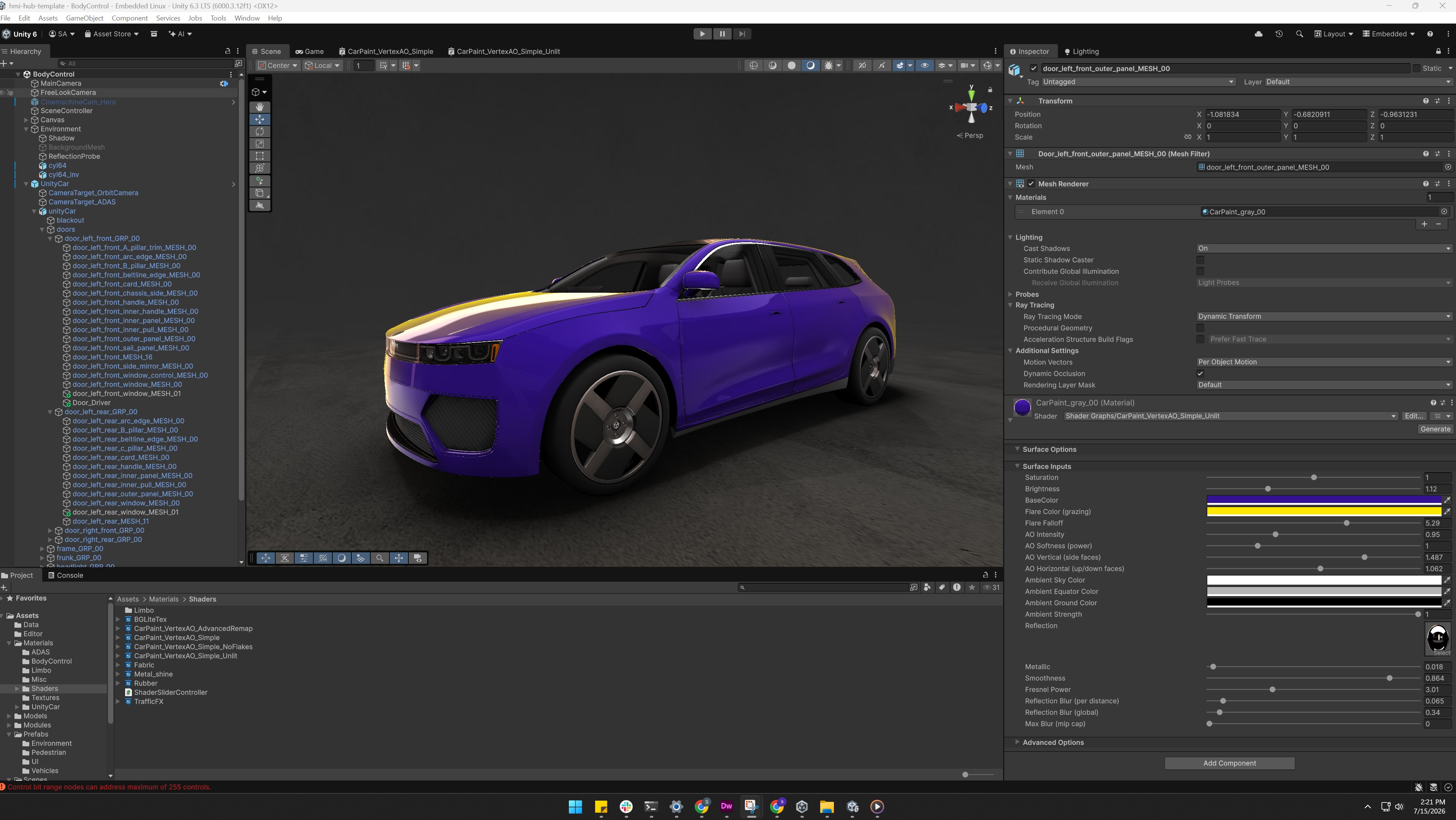 High-Fidelity Unlit Car Paint